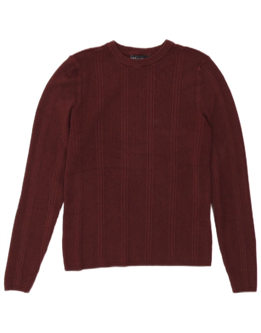Maglione maglione girocollo da donna Marks & Spencer UK 12 Borgogna medio