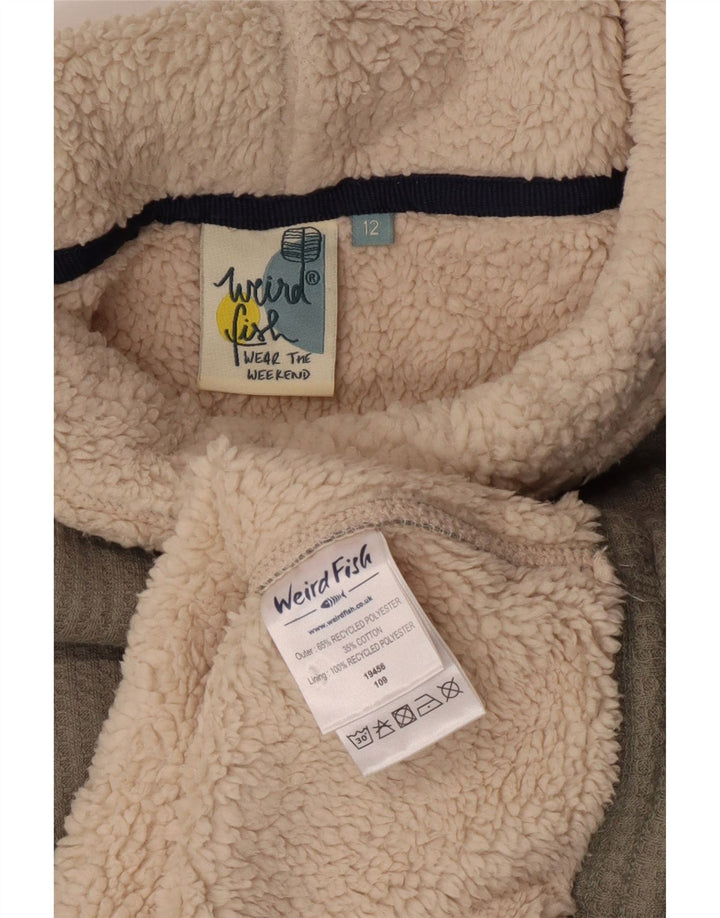 Weird Fish Donna Sherpa Felpa con collo alto Maglione UK 12 Verde medio