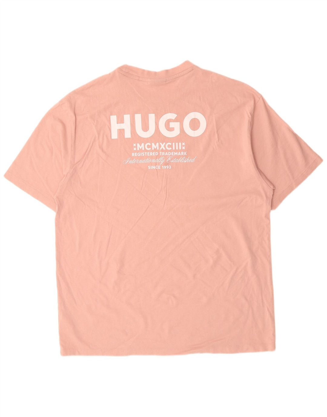 T-shirt grafica da uomo HUGO BOSS XL in cotone rosa