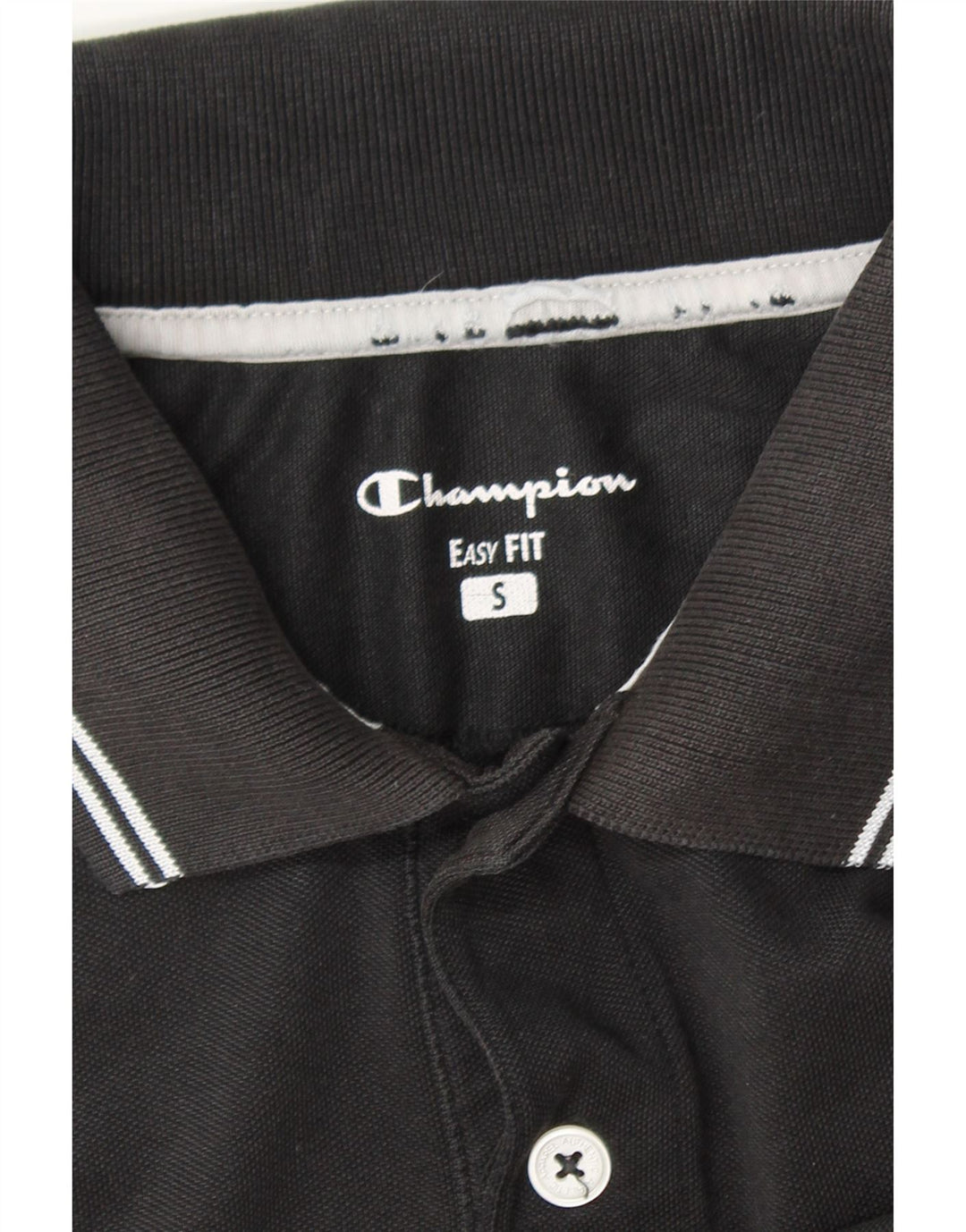 CHAMPION Mens Easy Fit Polo Shirt Small Black Vintage Champion and Second-Hand Champion from Messina Hembry 