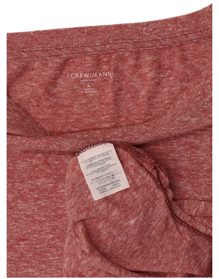 J. CREW T-shirt da donna Top UK 16 Large Rosso Poliestere