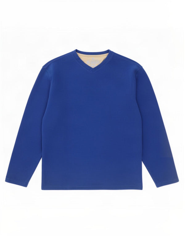 Marks & Spencer Mens Fleece Jumper Medium Blue Polyester