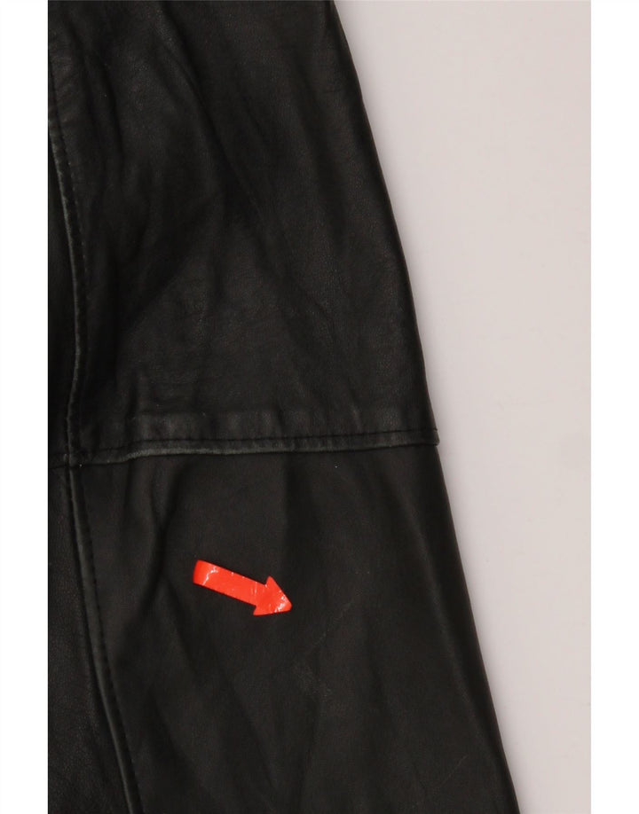 Giacca blazer da uomo a 3 bottoni Bizzarro IT 54 2XL in pelle nera