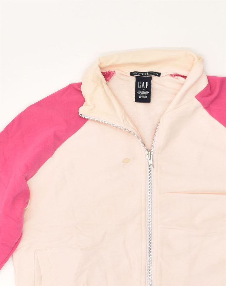 GAP Womens Tracksuit Top Jacket Small Pink Colourblock Cotton | Vintage Gap | Thrift | Second-Hand Gap | Used Clothing | Messina Hembry 