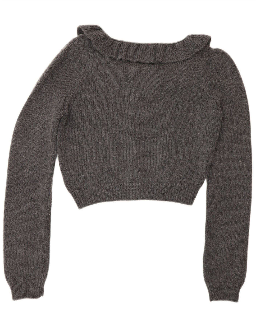 Maglione cardigan corto da donna Max & Co. UK 12 Lana grigio medio
