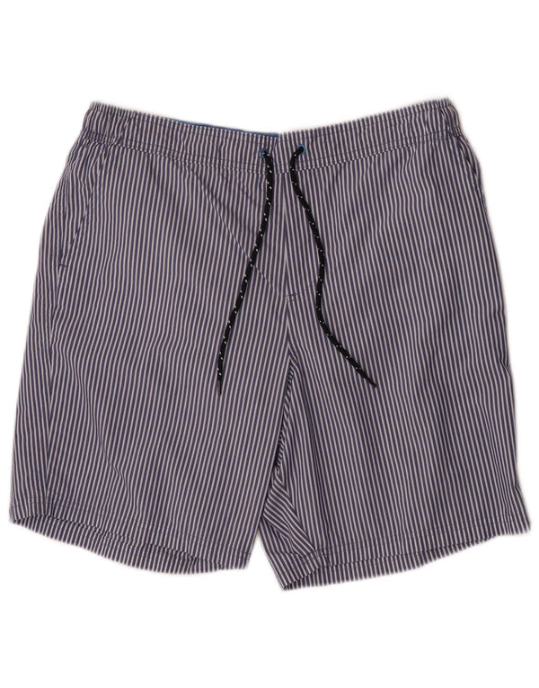 Pantaloncini da bagno da uomo Marks & Spencer grandi in cotone gessato blu