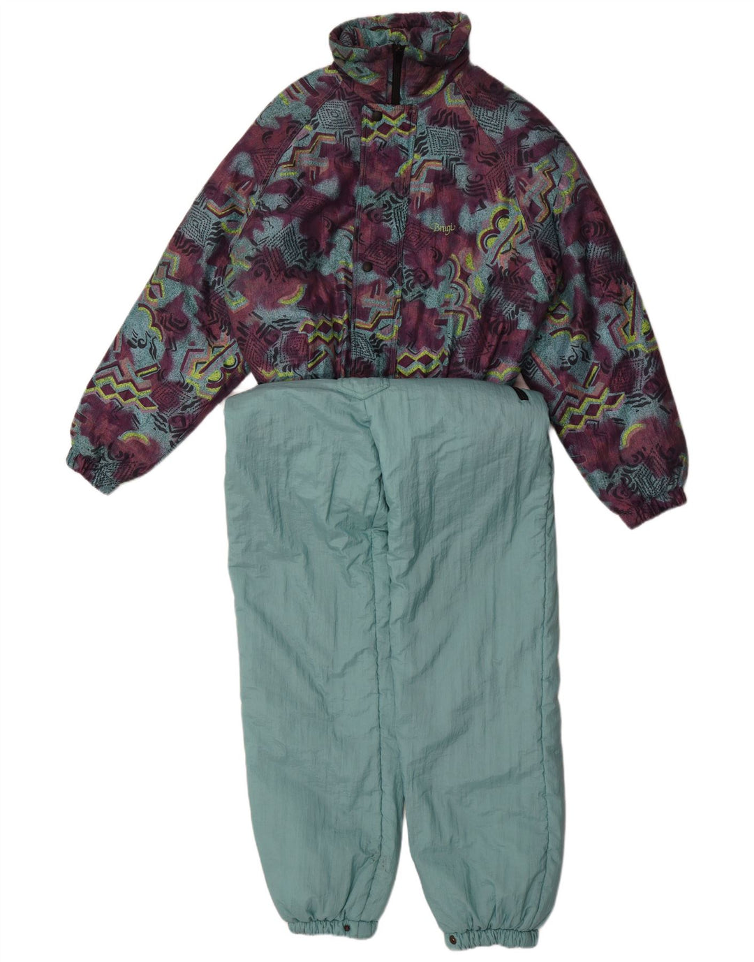 Tuta da sci da donna Brugi EU 46 XL Blu geometrica in poliammide
