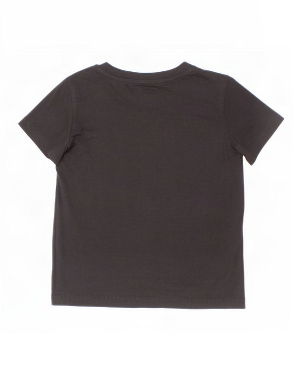 T-shirt grafica Kappa per ragazzi 5-6 anni in cotone nero