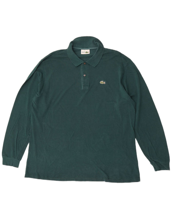Polo da uomo a maniche lunghe Lacoste taglia 7 2XL cotone verde