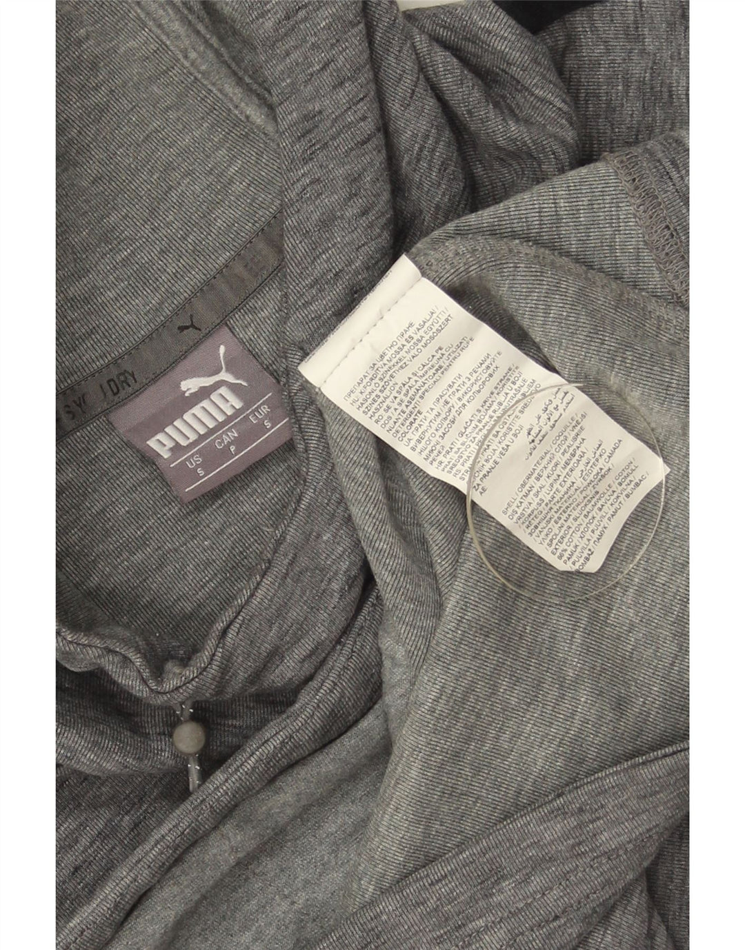 Felpa con cappuccio da uomo Puma Small in cotone color block grigio