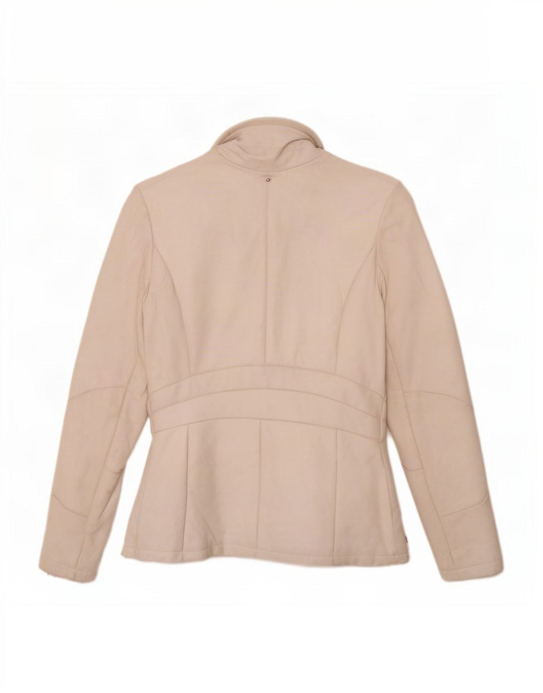 Giacca in pelle vintage da donna IT 44 bianca media
