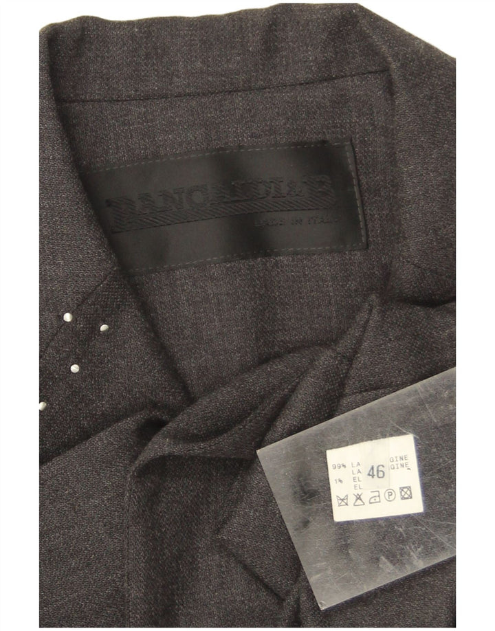 Giacca Blazer Aperta Donna Pancaldi&B IT 46 Large Grigio Lana Vergine