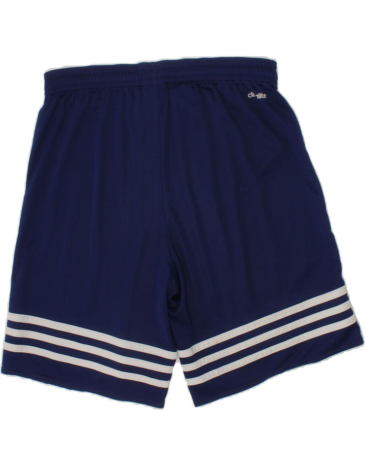 ADIDAS Boys Climalite Sport Shorts 11-12 Years Large  Navy Blue Polyester Vintage Adidas and Second-Hand Adidas from Messina Hembry 