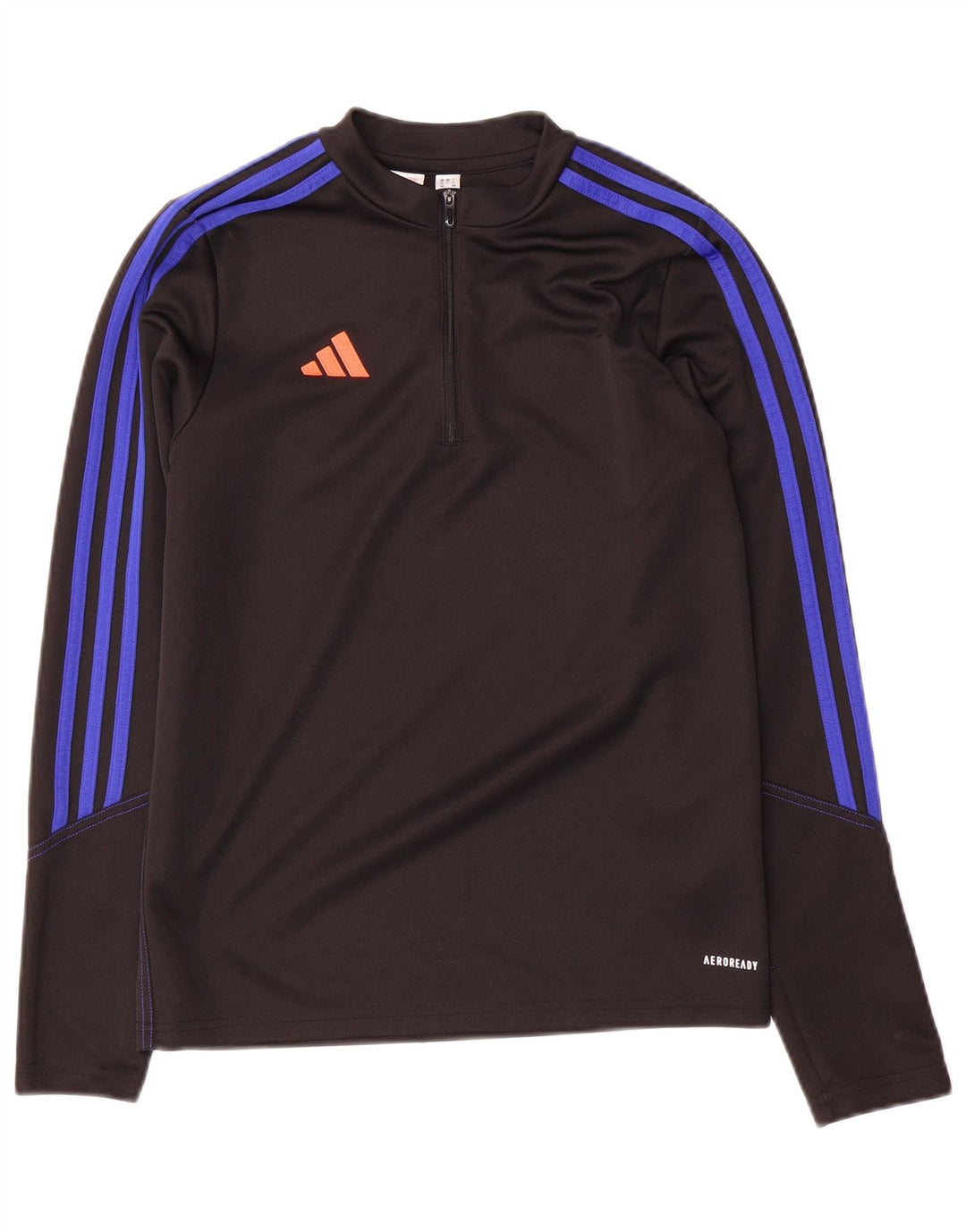Top della tuta da ginnastica Adidas Aeroready Zip Neck Pullover da ragazzo 13-14 anni Nera