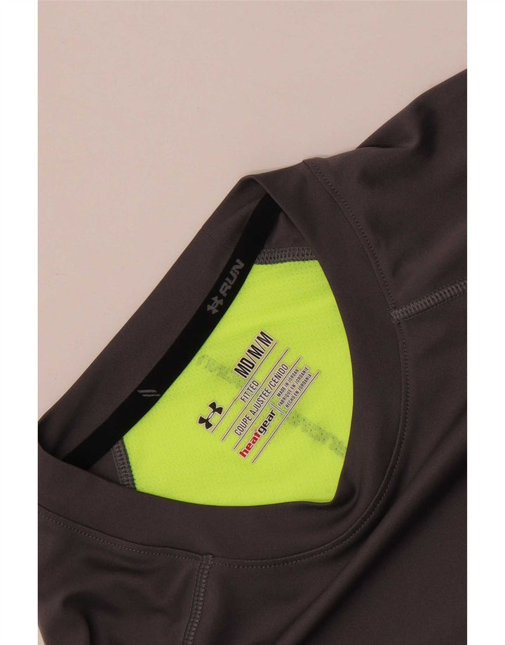 Maglietta Under Armour da uomo Heat Gear Top grigio medio color block