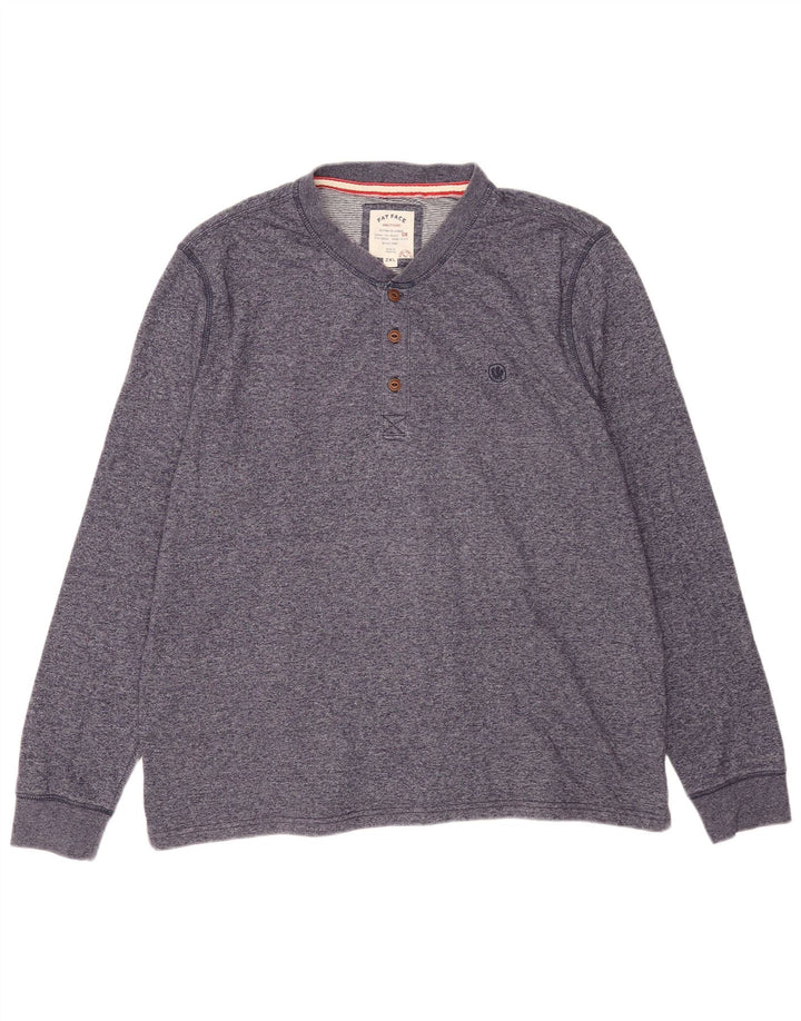 Top da uomo a maniche lunghe Fat Face 2XL cotone blu navy