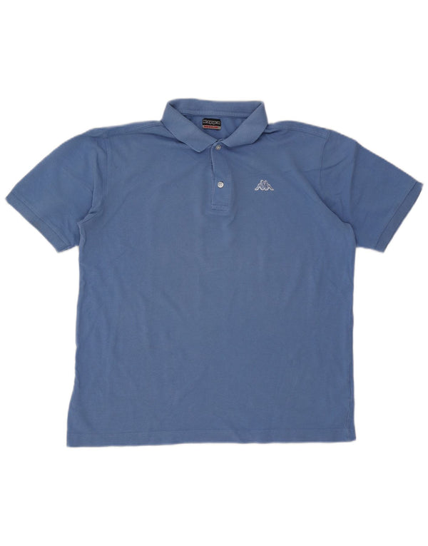 Polo Kappa Uomo Blu Medio in cotone