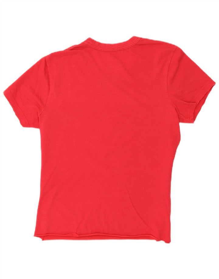 T-shirt grafica Nike Dri Fit da donna UK 12/14 rosso medio