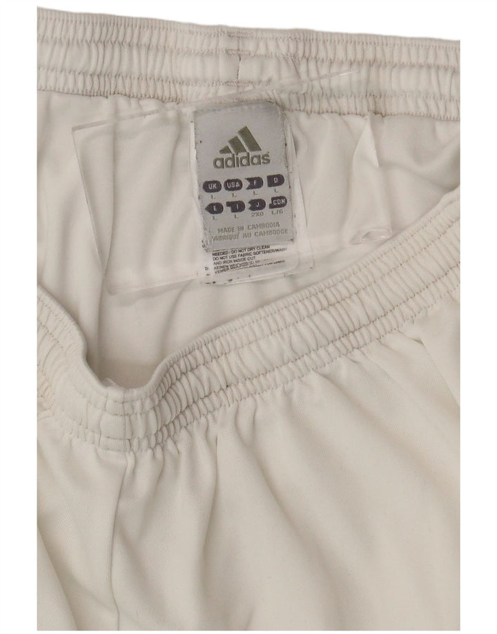 Pantaloncini sportivi Adidas Climalite da ragazzo 11-12 anni Large Bianco in poliestere