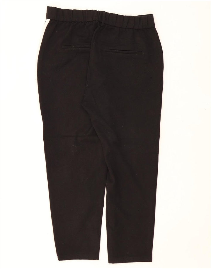 Pantaloni Capri dritti da donna ZARA piccoli W26 L22 color block nero