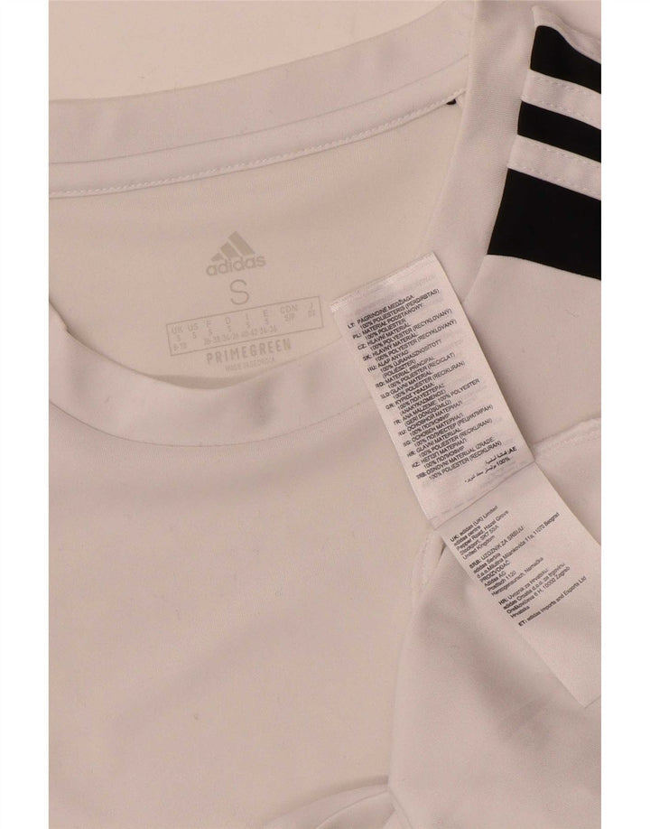T-shirt Adidas Aeroready da donna Top UK 8/10 Small Poliestere bianco