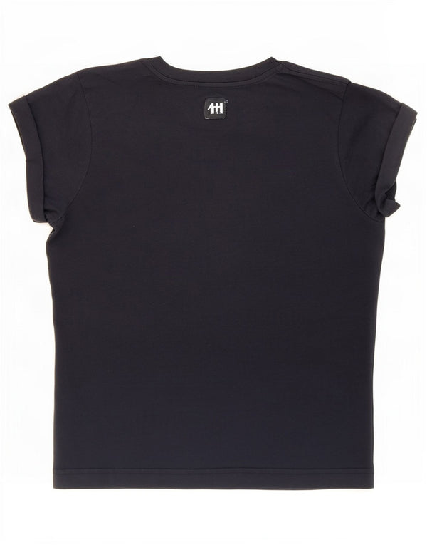 T-shirt grafica da donna Jack Wills Top UK 6 XS cotone blu navy