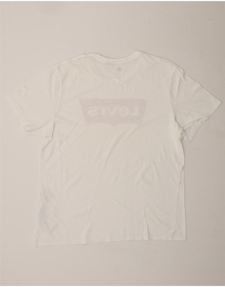 LEVI'S Mens Graphic T-Shirt Top XL White Cotton Vintage Levi's and Second-Hand Levi's from Messina Hembry 