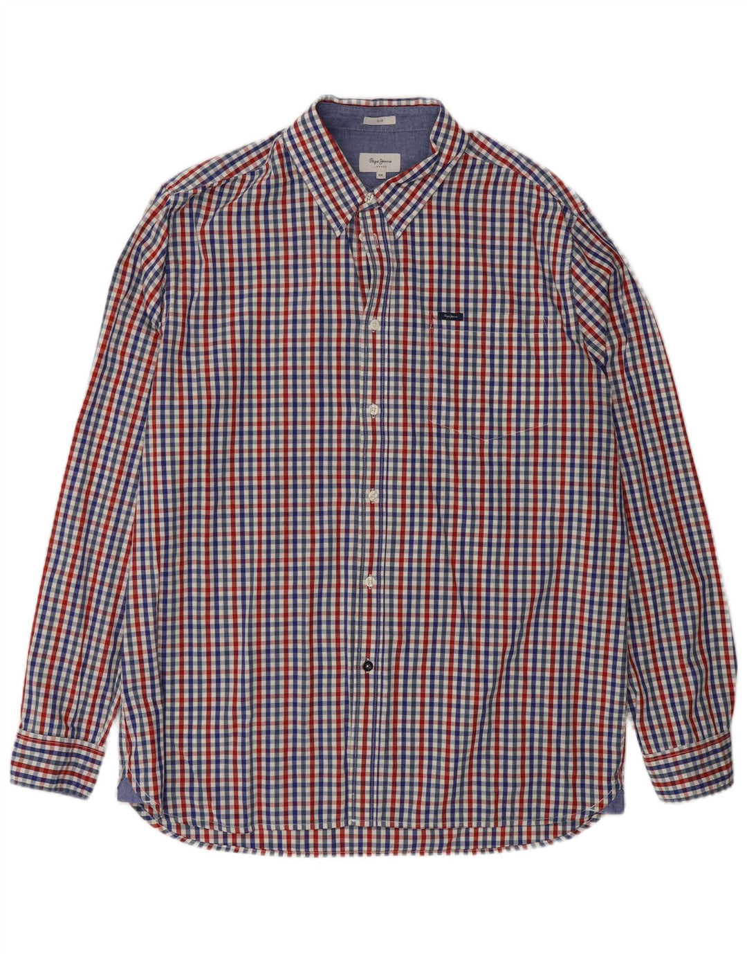 PEPE JEANS Camicia slim da uomo 2XL Cotone a quadretti multicolore
