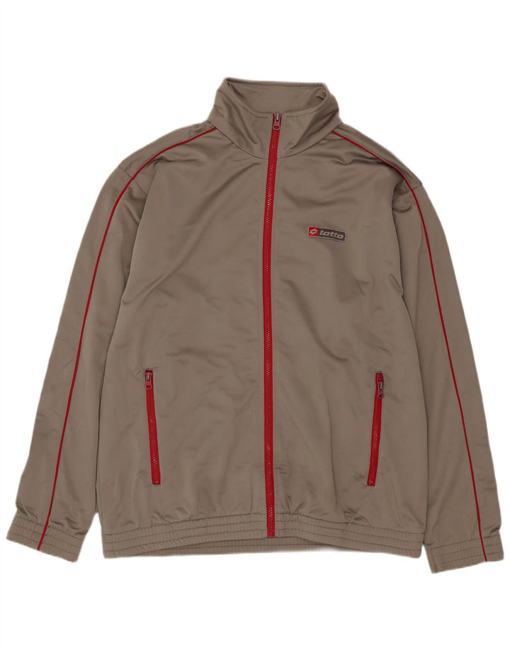 Giacca da ginnastica da uomo Lotto grande in poliestere kaki