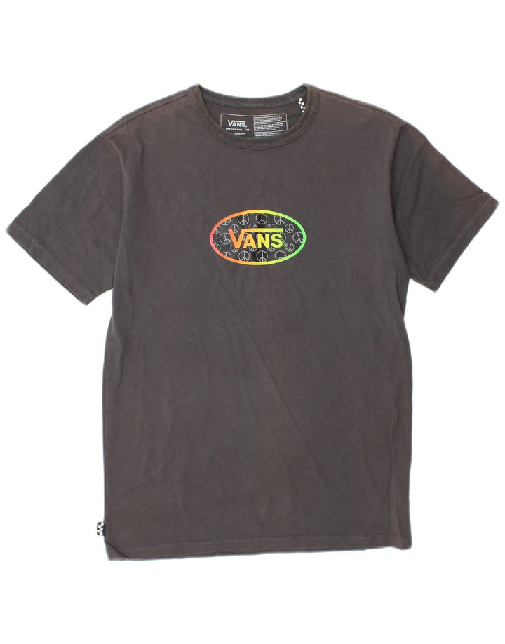 T-shirt grafica da uomo con vestibilità classica VANS, piccola, in cotone grigio