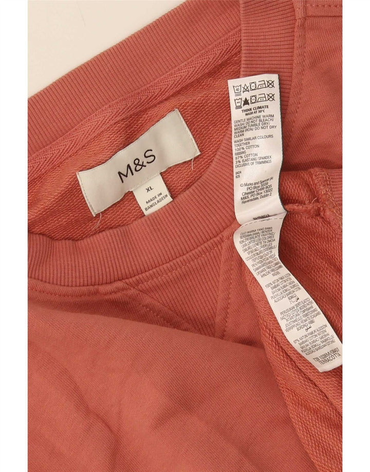 Felpa da uomo Marks & Spencer maglione XL cotone arancione