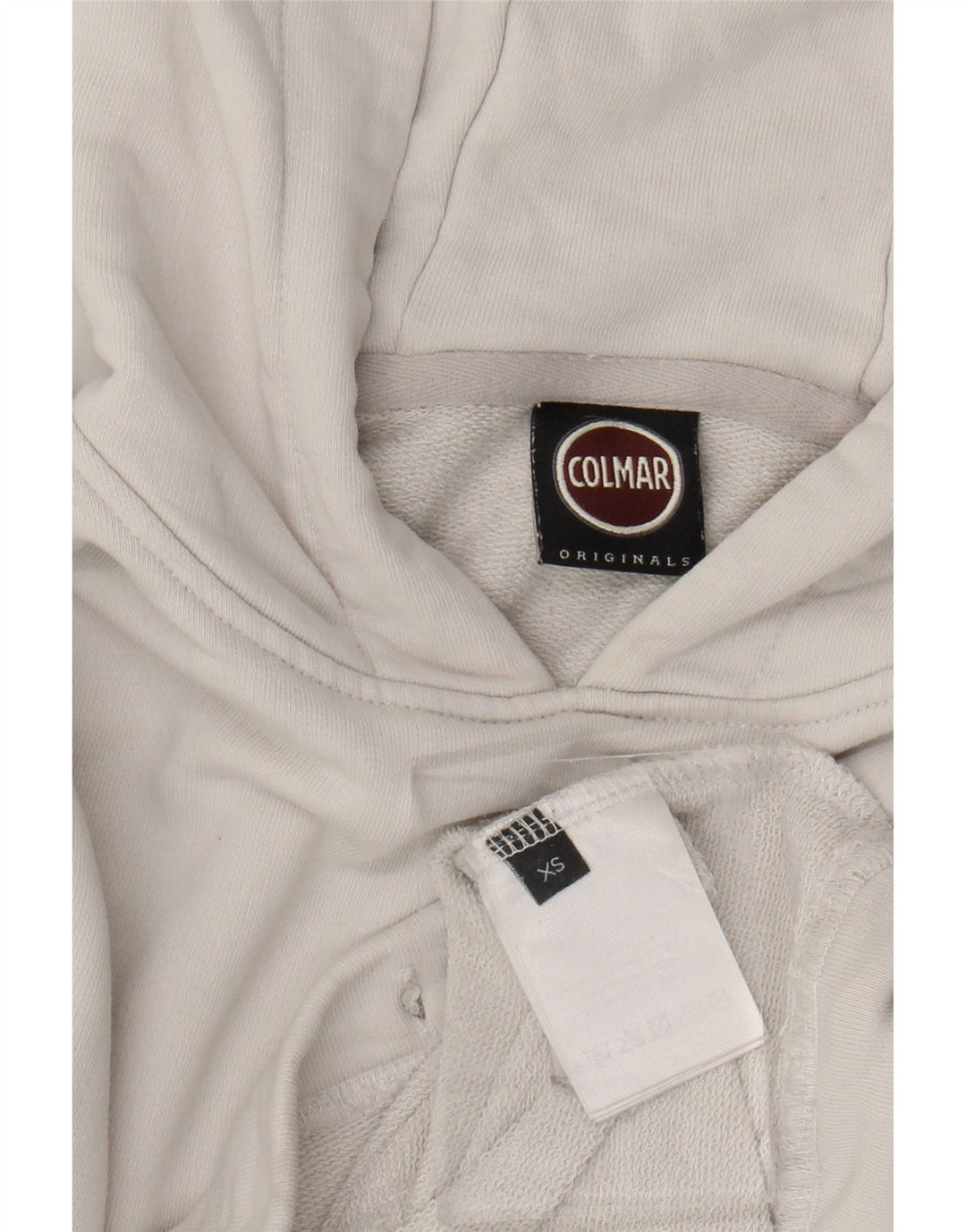 Maglione con cappuccio oversize corto da donna COLMAR UK 6 XS cotone bianco