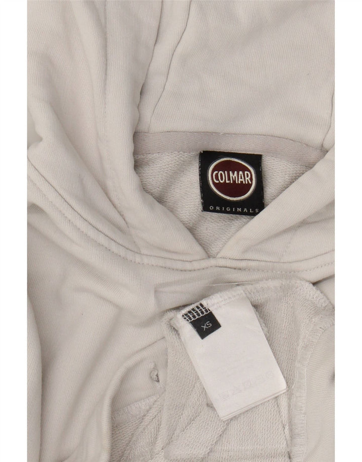 Maglione con cappuccio oversize corto da donna COLMAR UK 6 XS cotone bianco