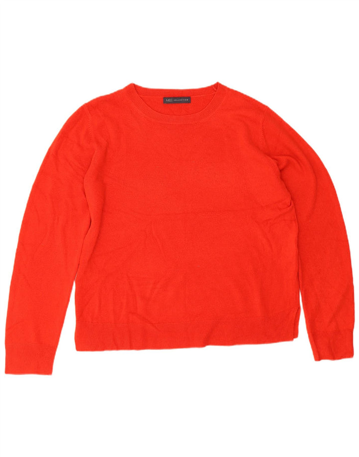 Maglione maglione oversize con scollo a barca da donna Marks & Spencer UK 16 grande rosso