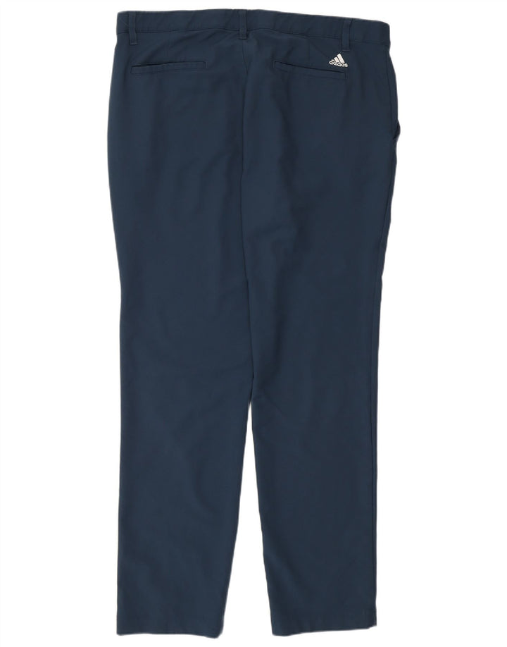Pantaloni chino slim da uomo Adidas W36 L32 poliestere blu navy