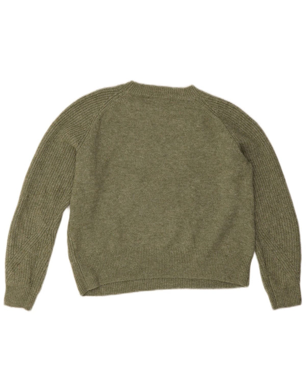 Maglione maglione con scollo a barca da donna Marks & Spencer UK 10 piccolo kaki