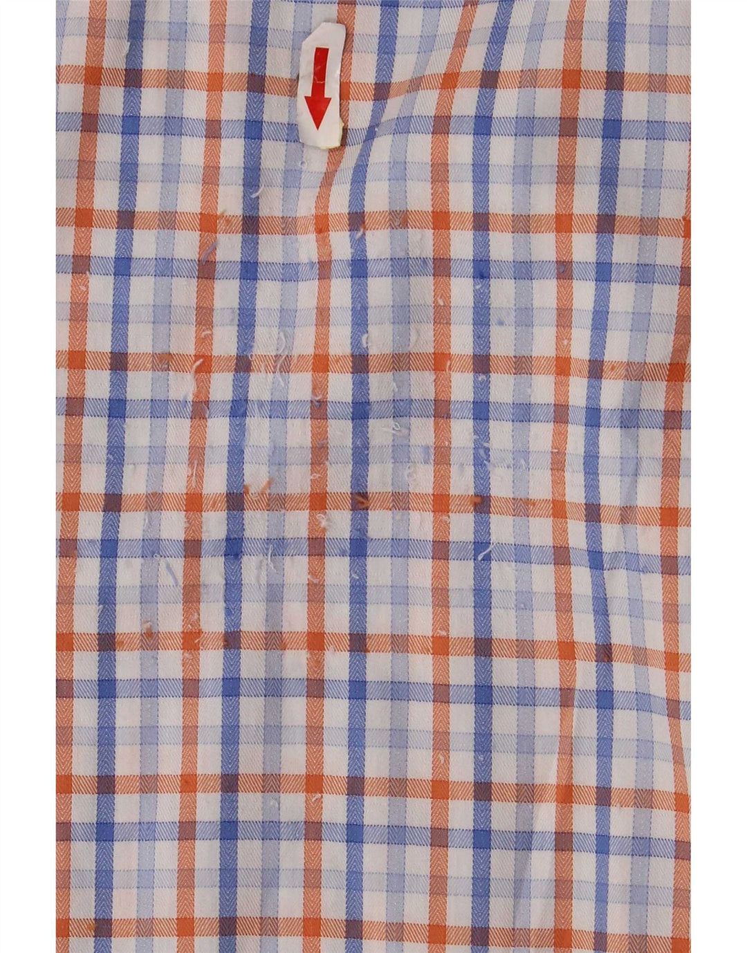 Camicia da uomo Chaps taglia 16 1/2 grande cotone a quadri blu
