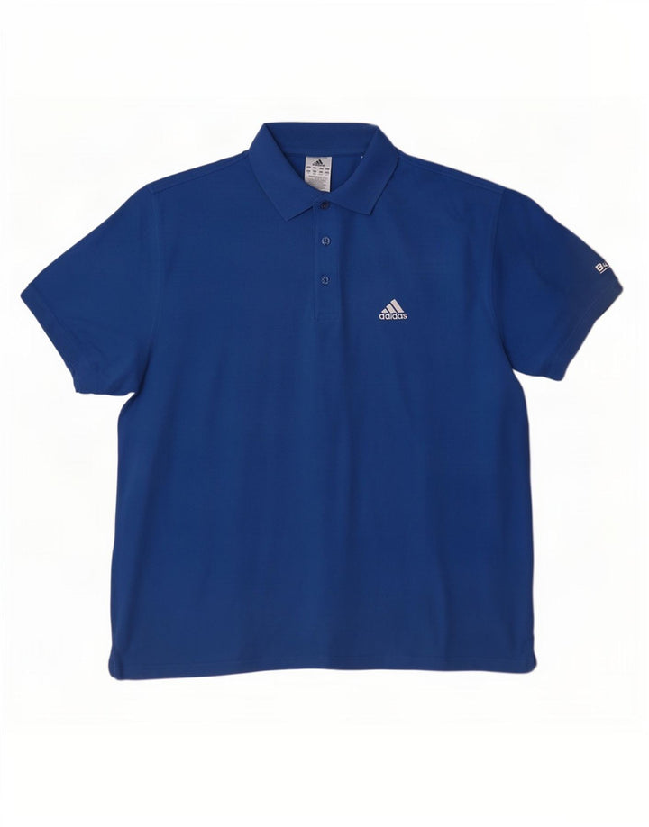 Polo Adidas da uomo 2XL in cotone blu