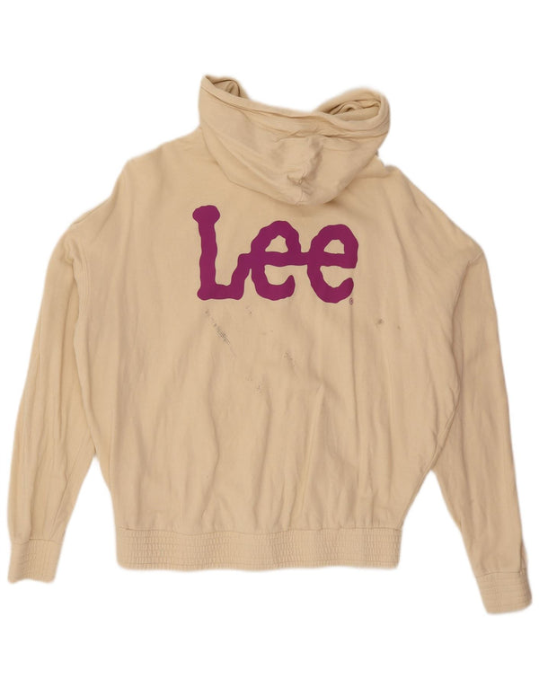 Maglione con cappuccio grafico oversize per ragazze LEE By H&M 13-14 anni in cotone beige