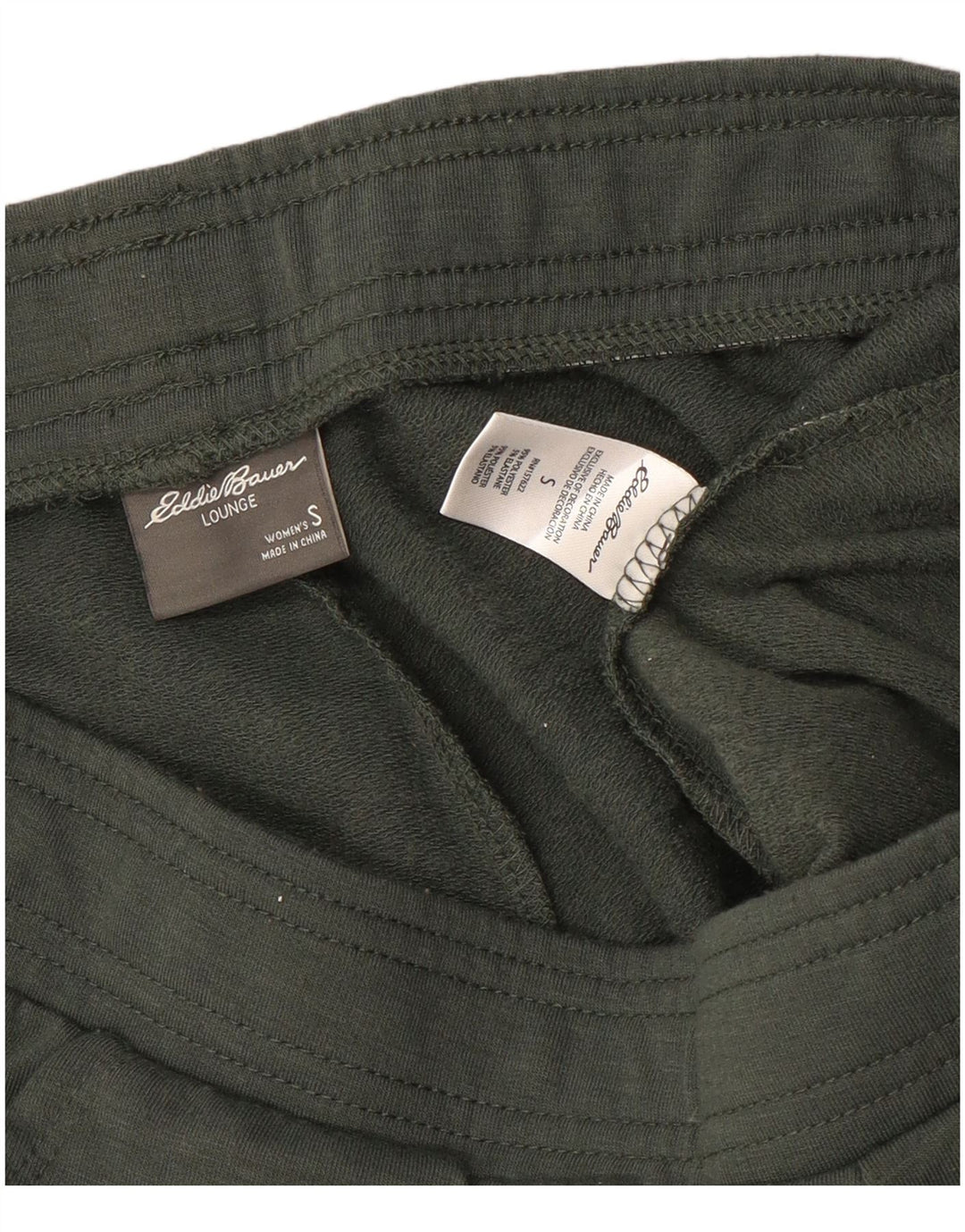 EDDIE BAUER Pantaloni da tuta da donna Joggers UK 10 Small Poliestere kaki