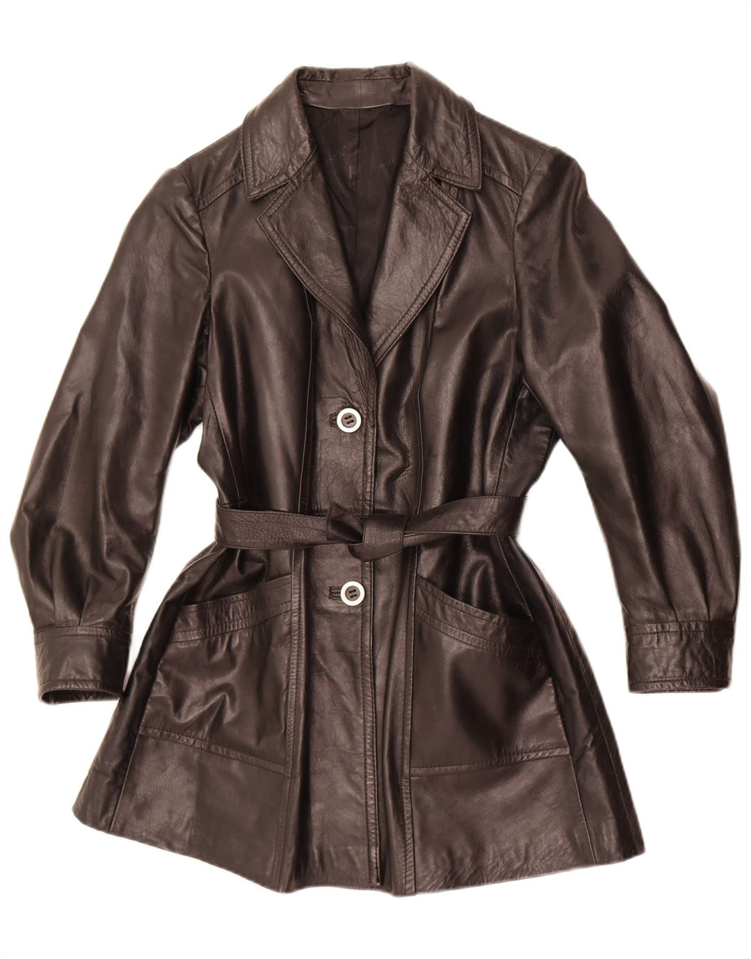 Cappotto in pelle da donna Maxime IT 48 XL Nero