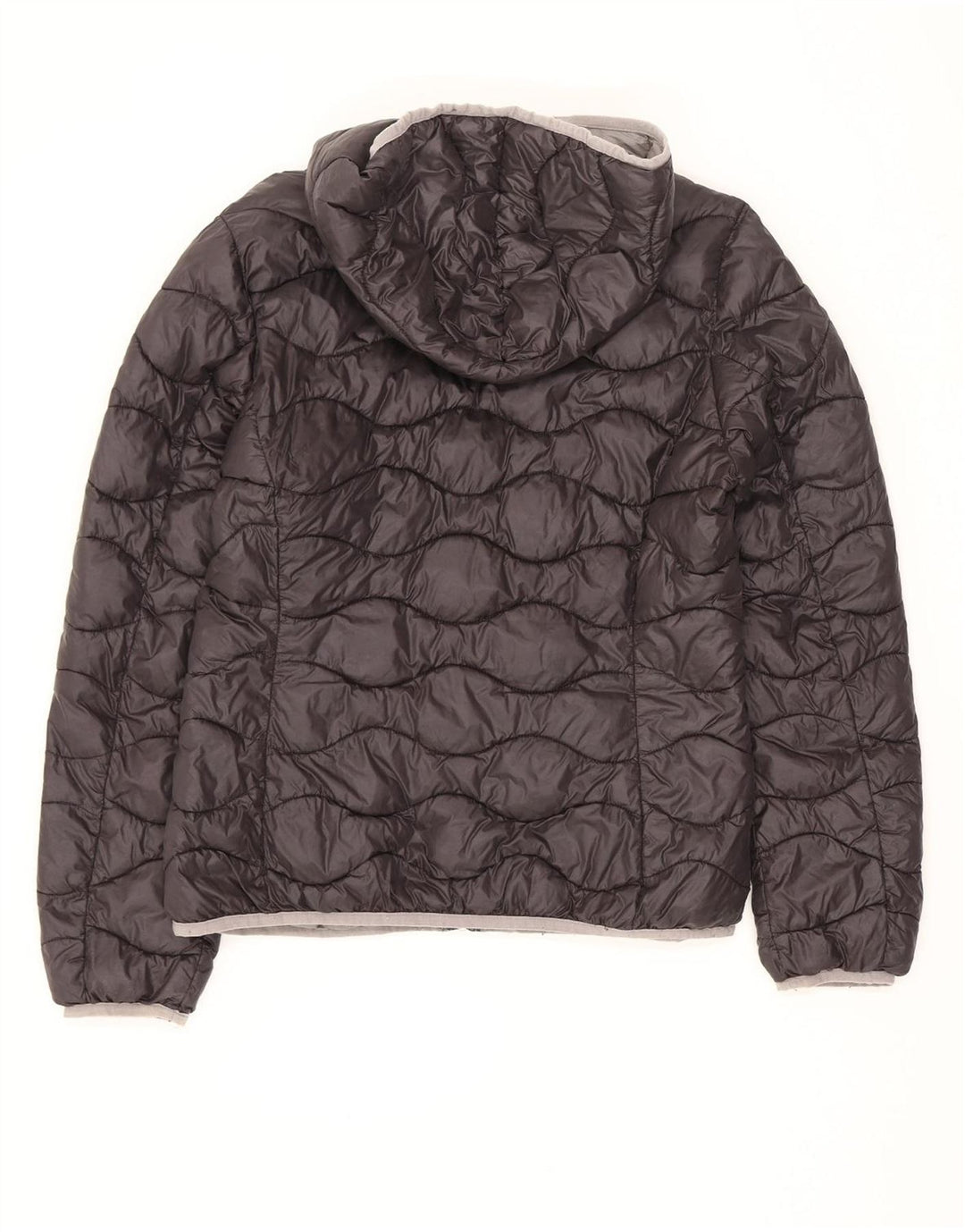 Giacca imbottita trapuntata con cappuccio da donna Blauer UK 14 Large nera in poliammide