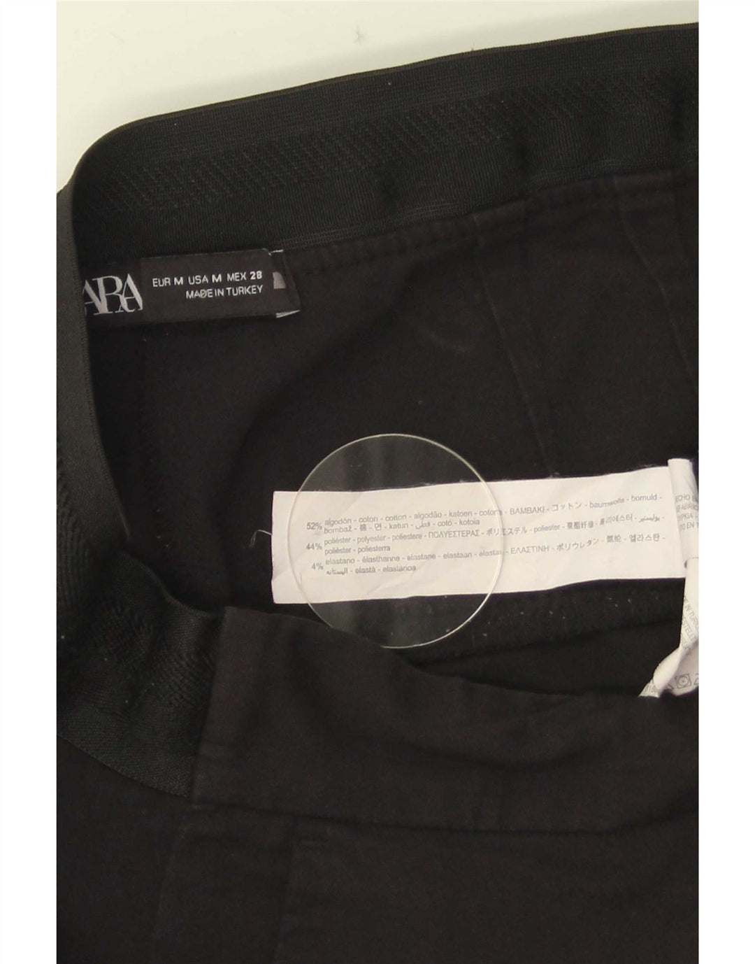 Pantaloni chino slim da donna Zara medi W28 L26 cotone nero