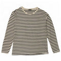Top Zara da donna a maniche lunghe UK 10 piccolo cotone a righe bianche
