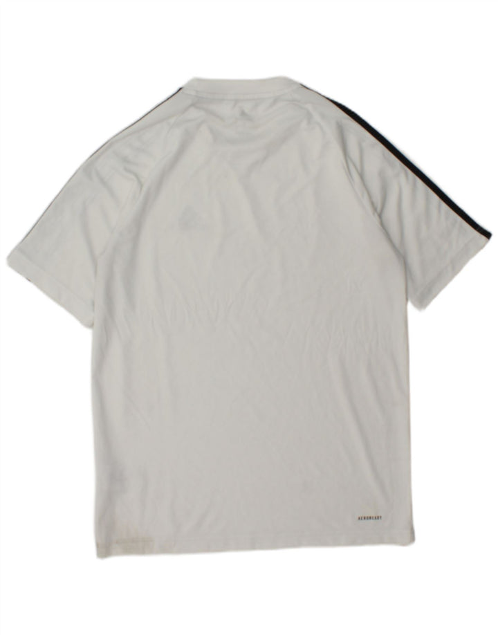 T-shirt Adidas Aeroready da uomo, piccola, in poliestere color block bianco