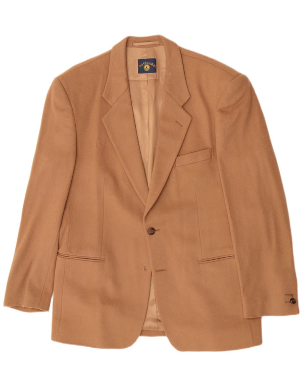 Giacca blazer da uomo a 1 bottone Navigare UK 40 grande in lana beige