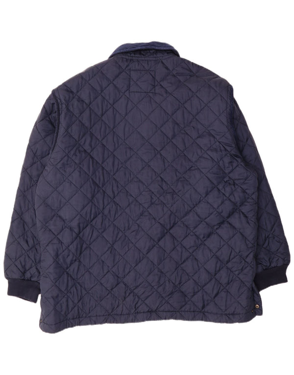 Giacca trapuntata da uomo del progetto europeo UK 44 2XL nylon blu navy