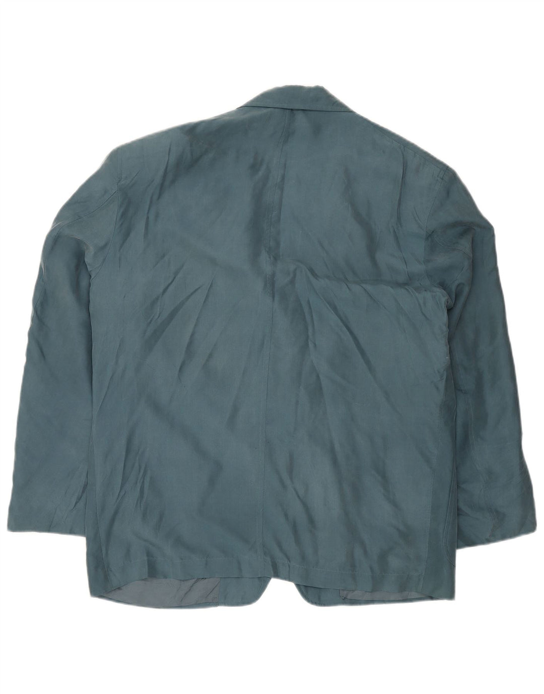 Giacca Blazer 2 Bottoni Uomo TRUSSARDI IT 54 2XL Blu Seta