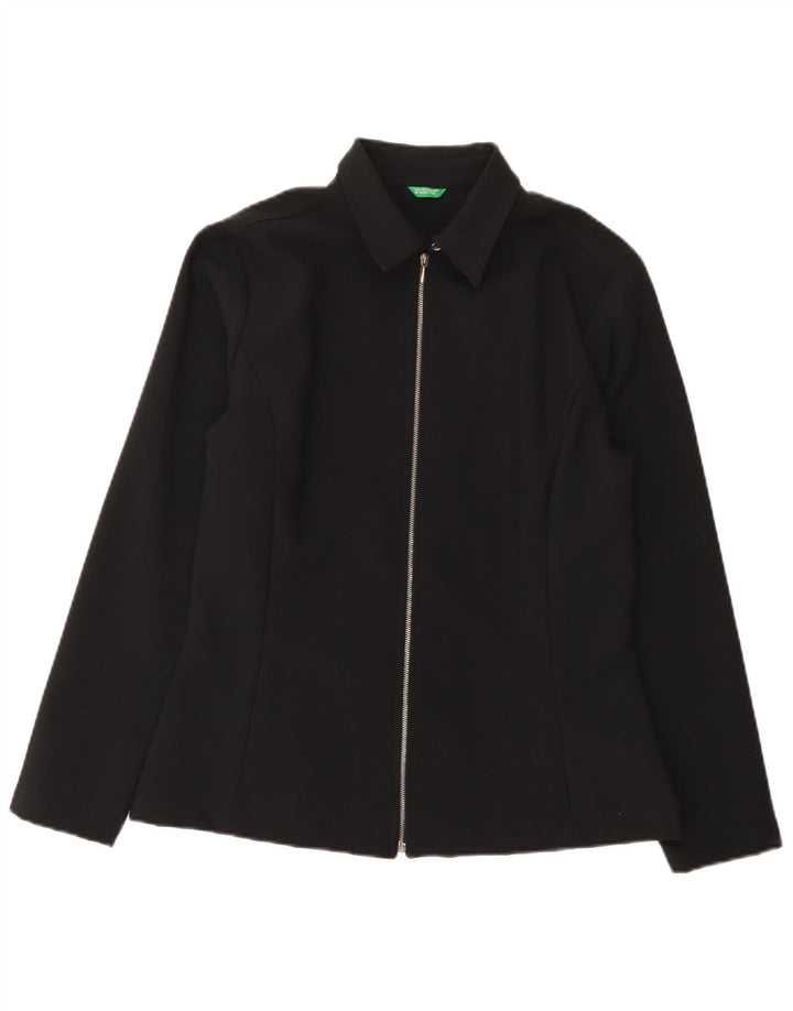 Giacca Blazer Donna Benetton IT 46 Large Nero Poliestere