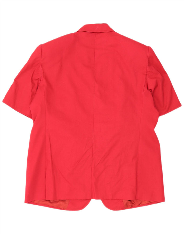 ELENA MIRO Giacca Blazer Oversize a Maniche Corte da Donna IT 44 Rosso Medio